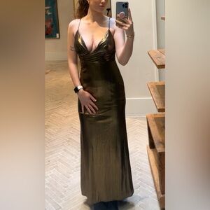 Anthropologie gold and black dress !